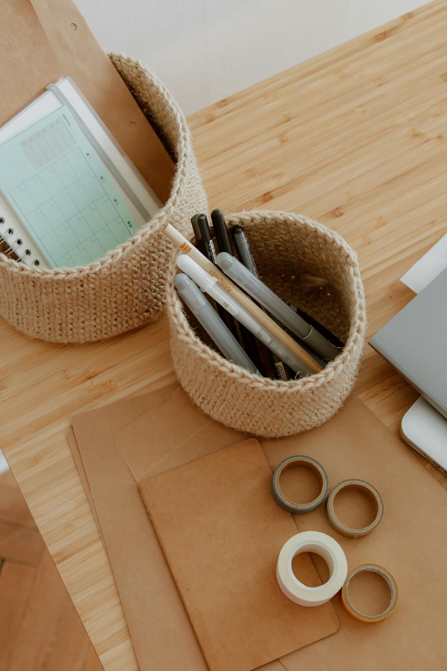 Bamboo Desk Organizer with Phone Stand – view 5