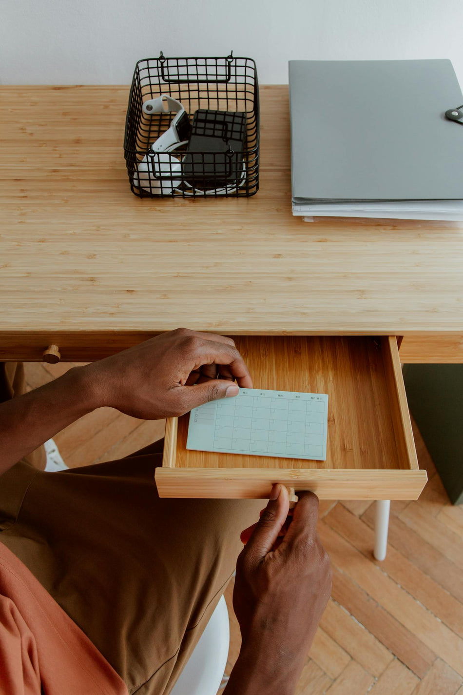 Bamboo Desk Organizer with Phone Stand – view 2