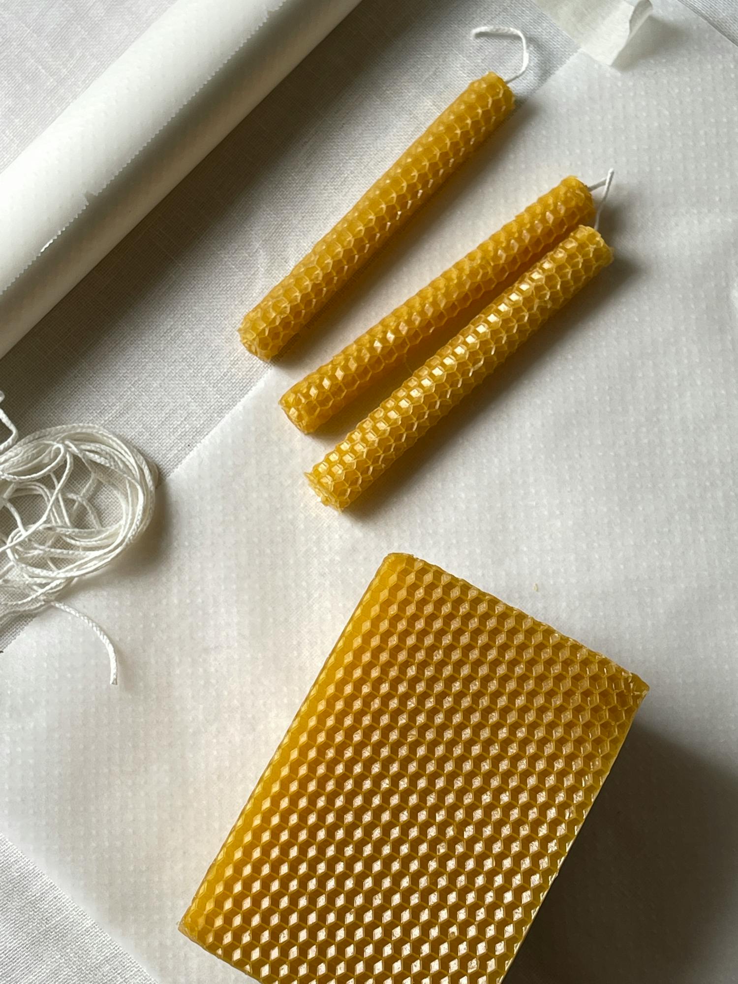 Reusable Beeswax Food Wraps – Set of 3 – Honeycomb