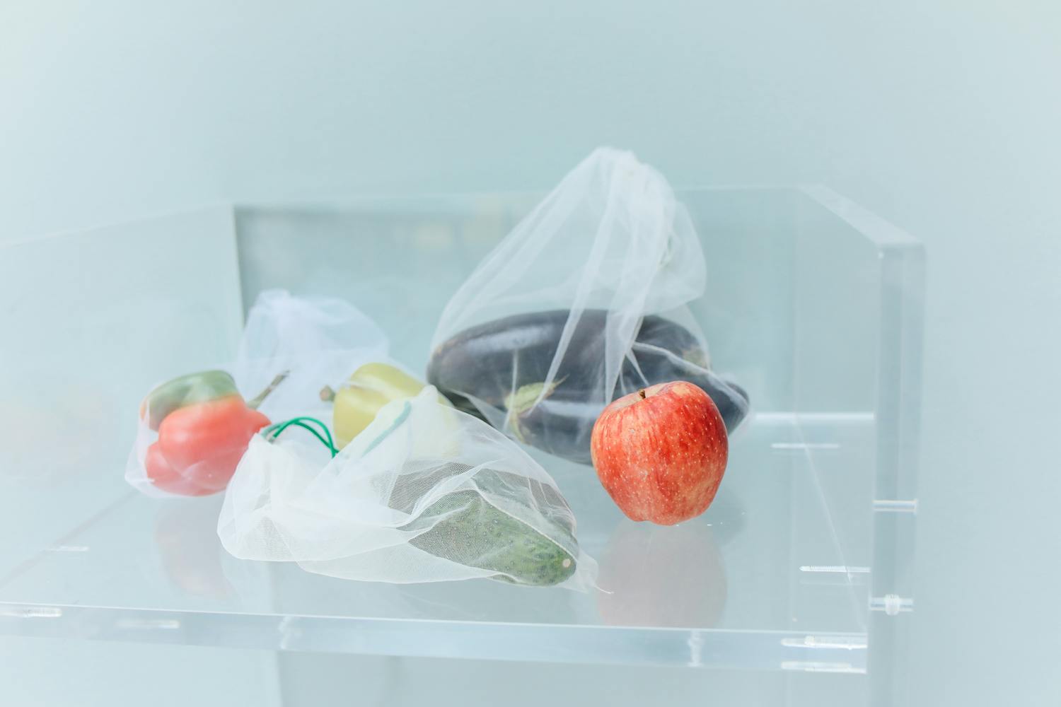Reusable Cotton Mesh Produce Bags – Set of 9 – view 3