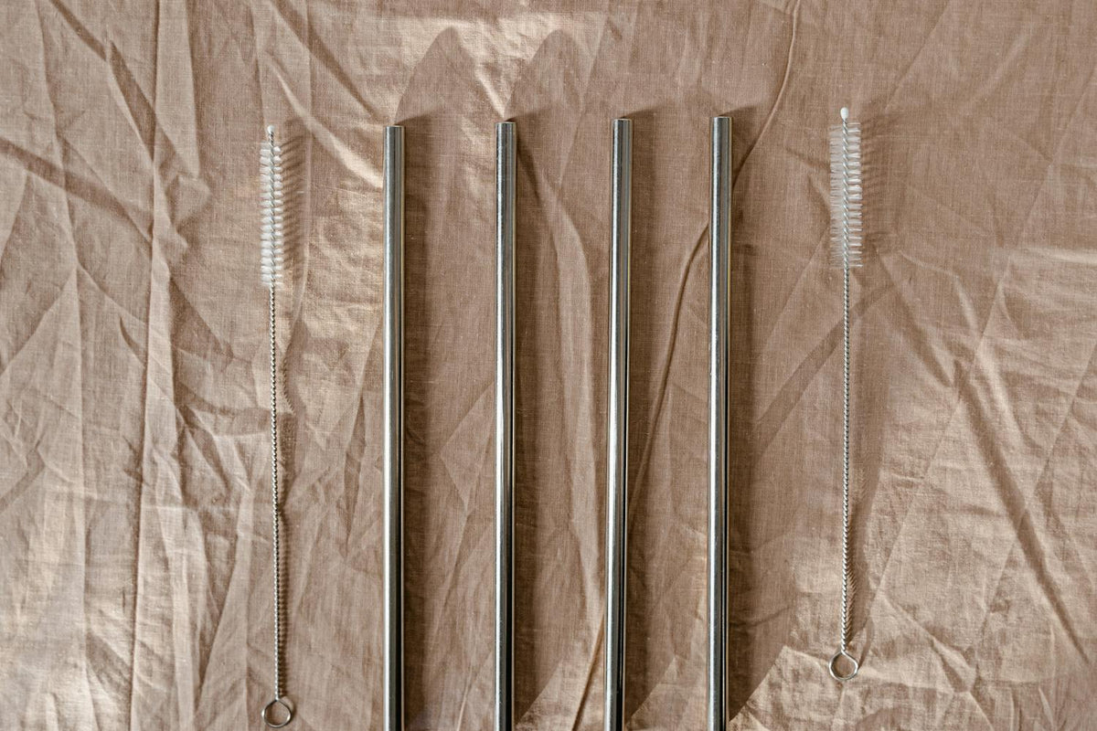 Reusable Stainless Steel Straws – 8 Pack with Brush – view 5