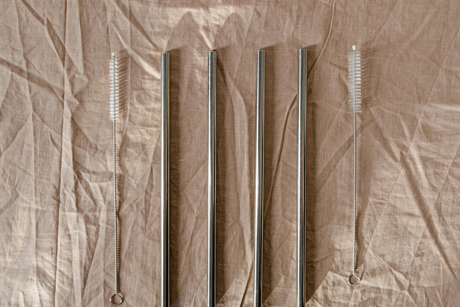 Reusable Stainless Steel Straws – 8 Pack with Brush – view 5