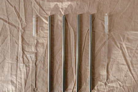 Reusable Stainless Steel Straws – 8 Pack with Brush – view 5