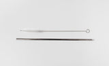 Reusable Stainless Steel Straws – 8 Pack with Brush – Silver