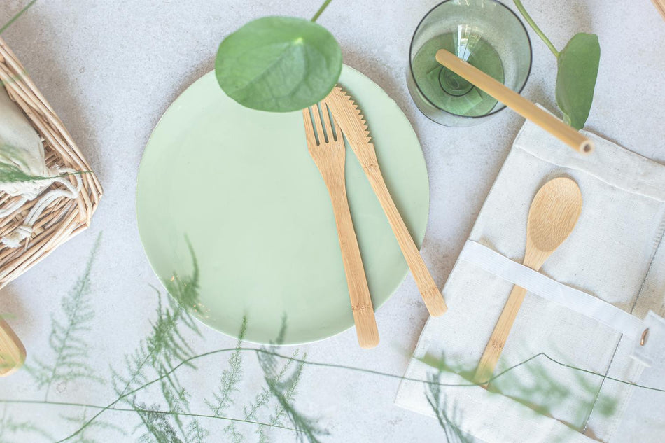 Bamboo Cutlery Travel Set with Pouch – view 2